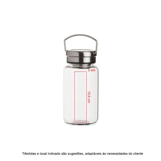 Garrafa de Vidro 650ml Personalizada 