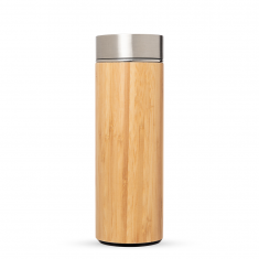 Garrafa Em Bambu E Aço Inox Personalizada